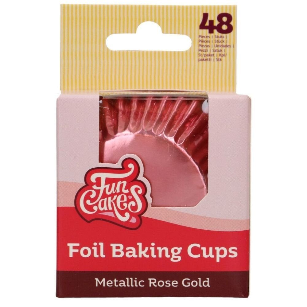 Metallic Rose Gold Foil Baking Cases x 48