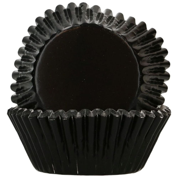 Metallic Black Foil Baking Cases x 48