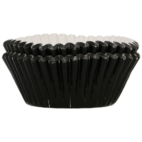 Metallic Black Foil Baking Cases x 48