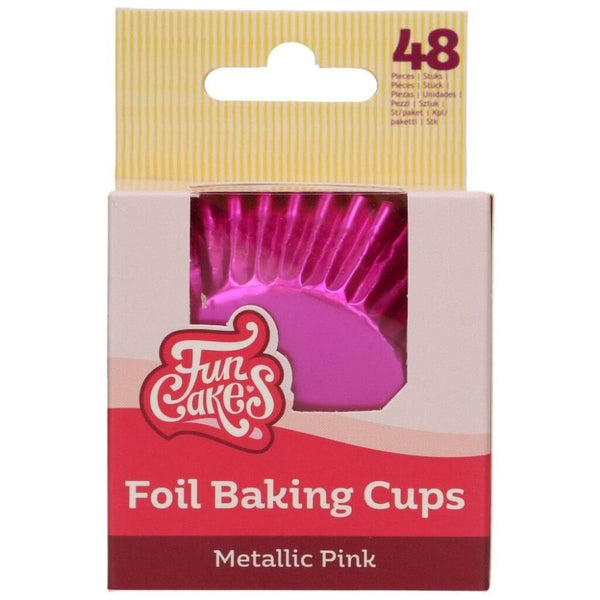 Metallic Pink Foil Baking Cases x 48