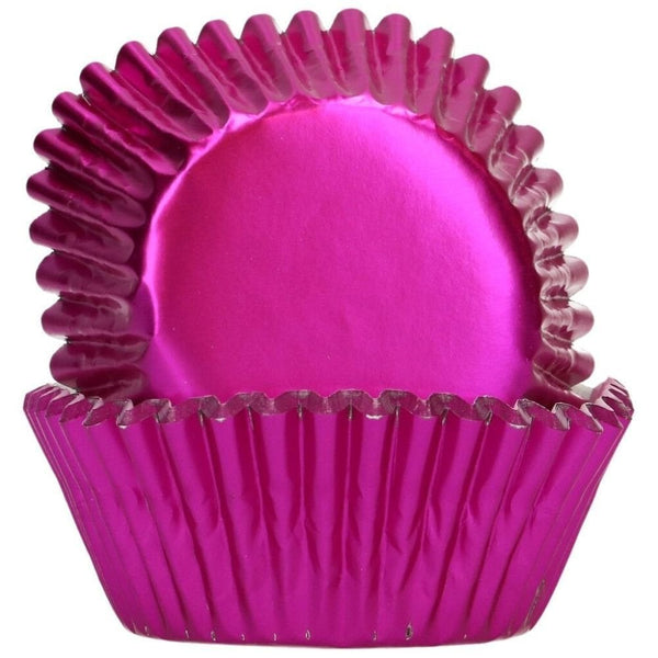 Metallic Pink Foil Baking Cases x 48