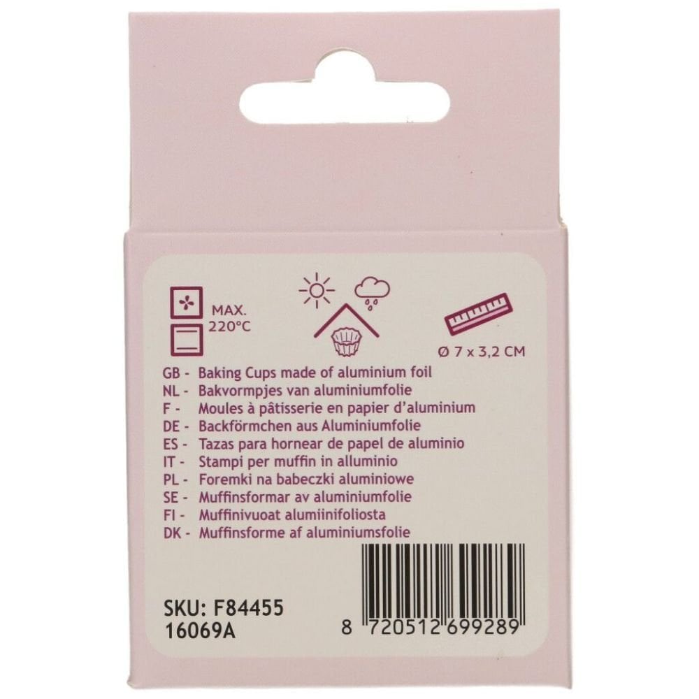 Metallic Pink Foil Baking Cases x 48