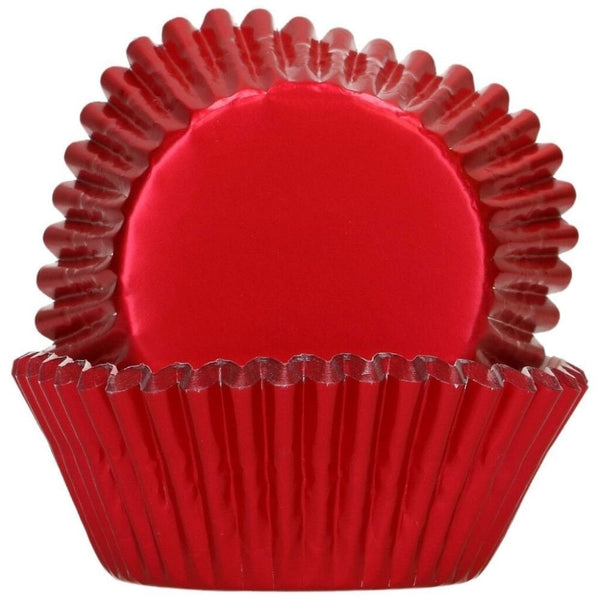 Metallic Red Foil Baking Cases x 48