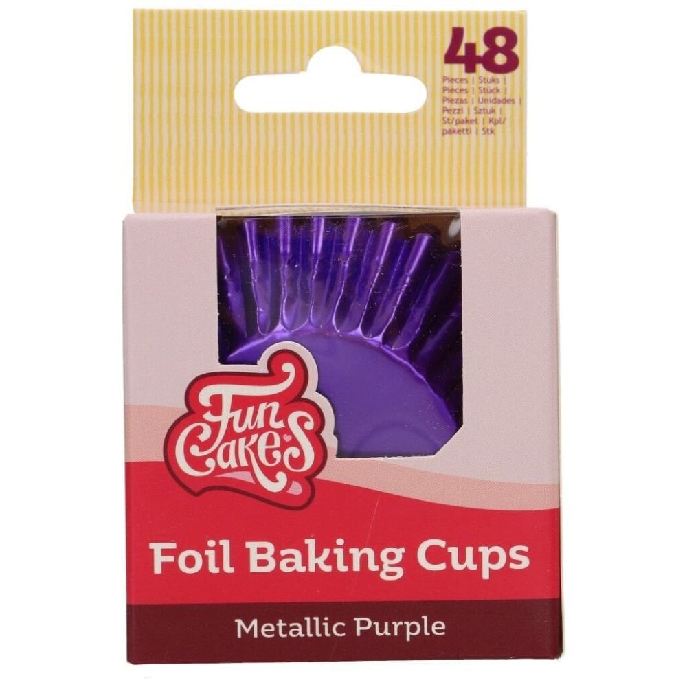 Metallic Purple Foil Baking Cases x 48