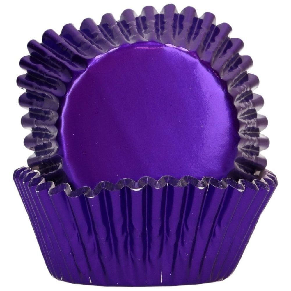 Metallic Purple Foil Baking Cases x 48