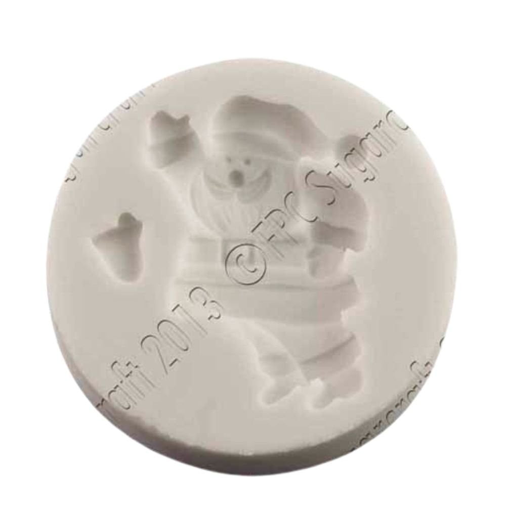 Santa Claus With Bell Silicone Icing Mould