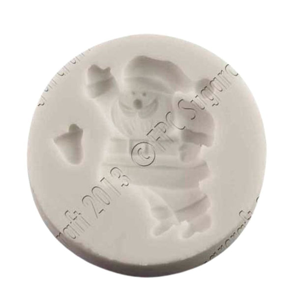 Santa Claus With Bell Silicone Icing Mould