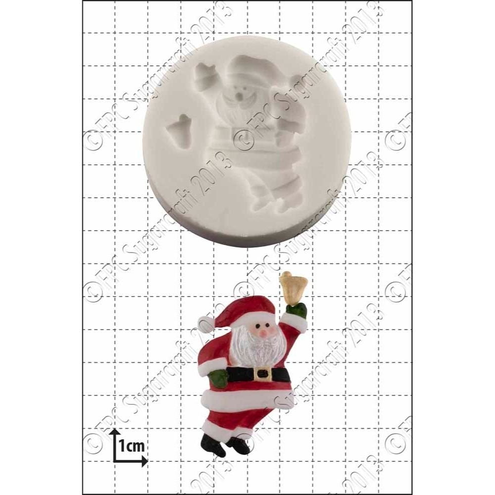 Santa Claus With Bell Silicone Icing Mould