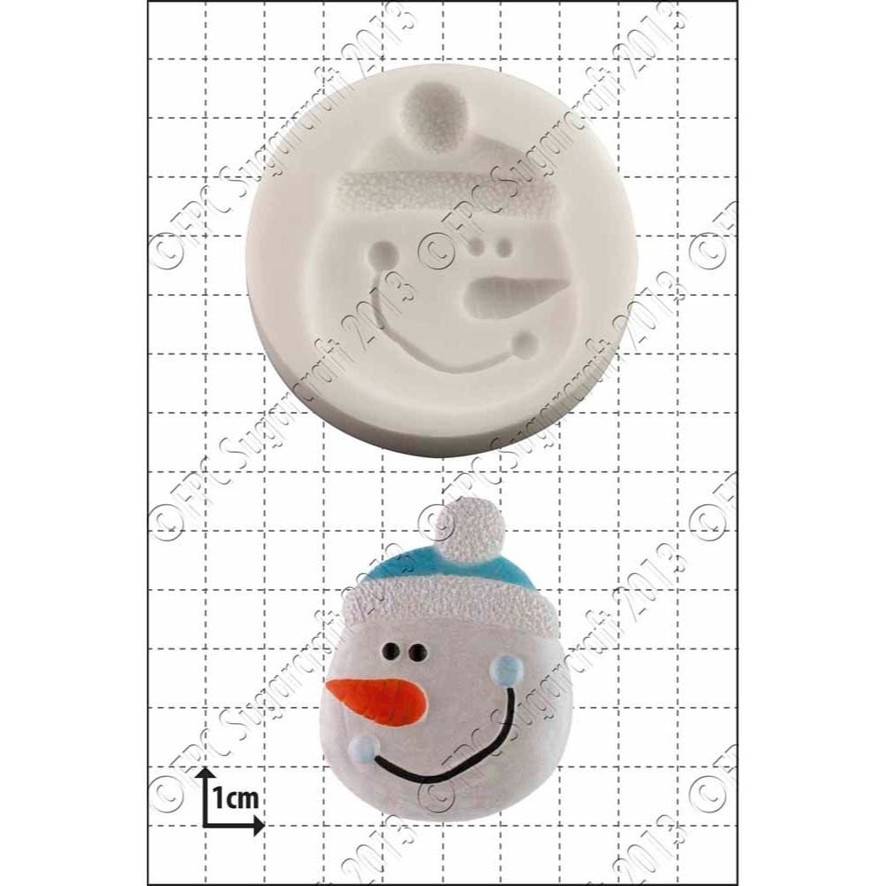 Snowman Face Silicone Icing Mould