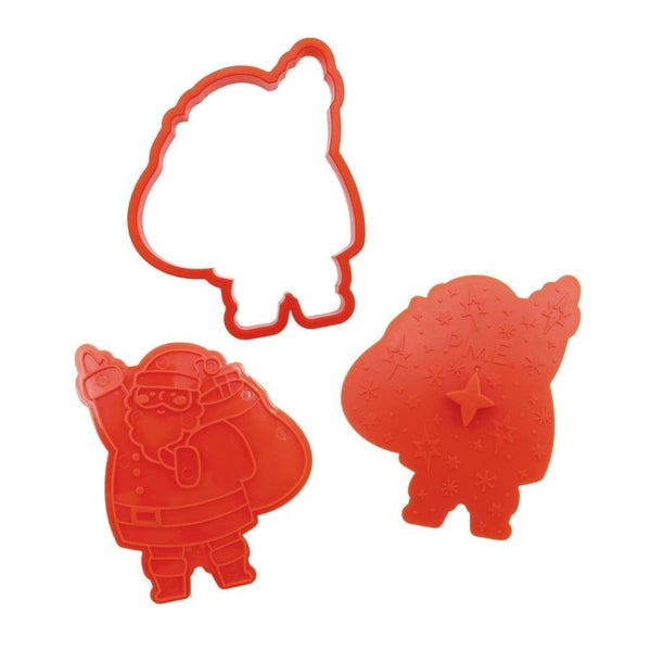 Santa's Workshop Christmas Cookie Cutters & Stamps Set Of 3