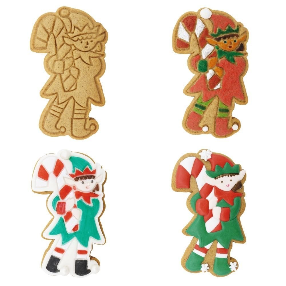 Santa's Workshop Christmas Cookie Cutters & Stamps Set Of 3