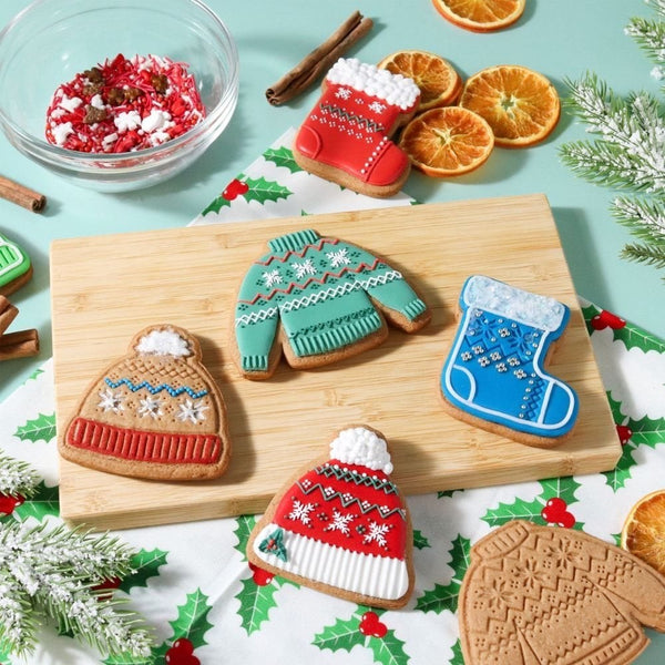 Cosy Christmas Christmas Cookie Cutters & Stamps Set Of 3