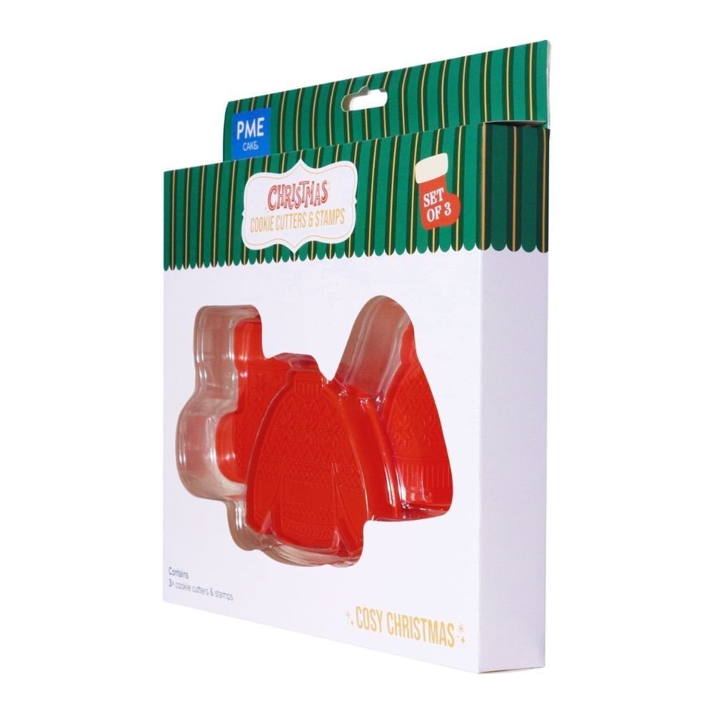 Cosy Christmas Christmas Cookie Cutters & Stamps Set Of 3