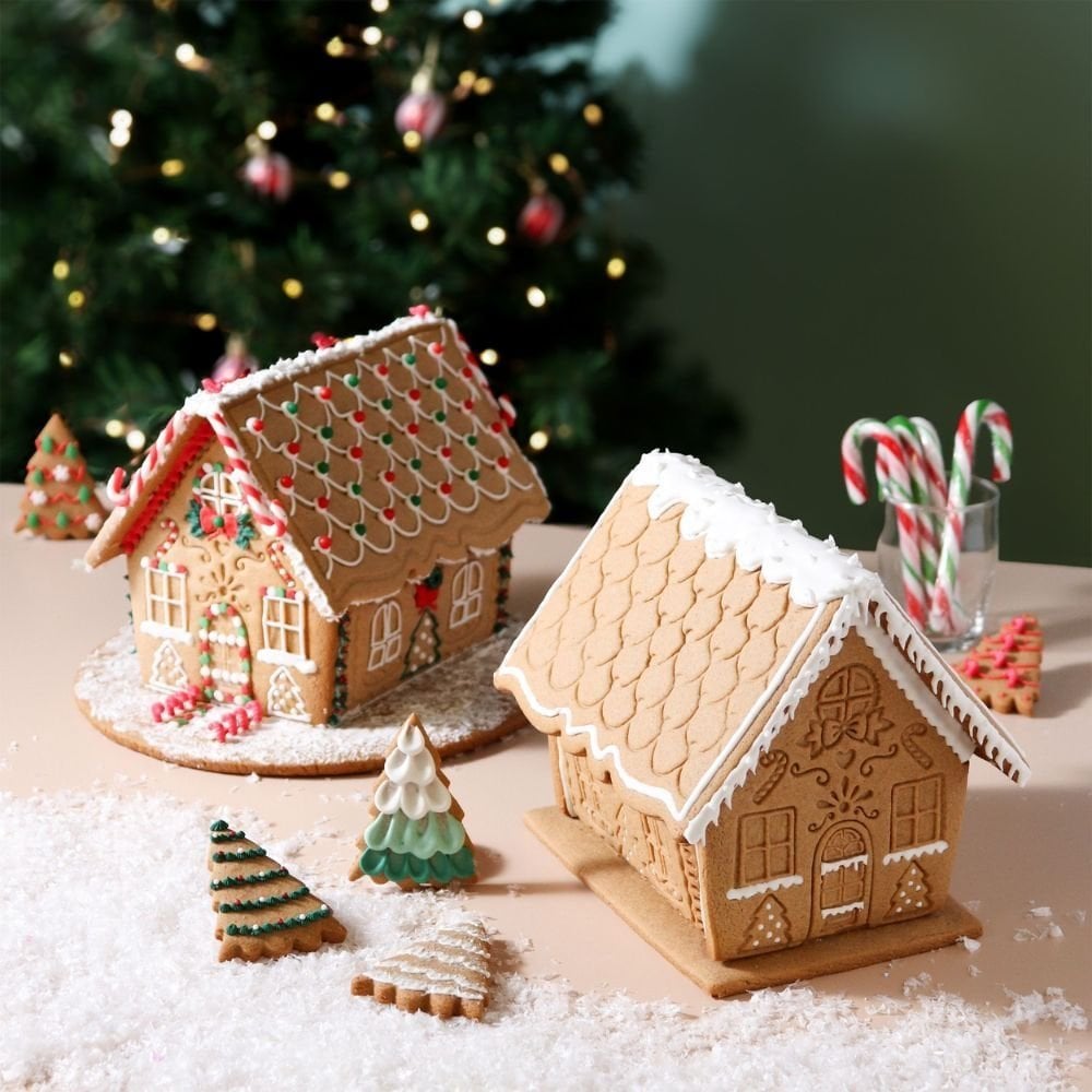 Gingerbread House Christmas Cookie Cutters & Stamps Set Of 3