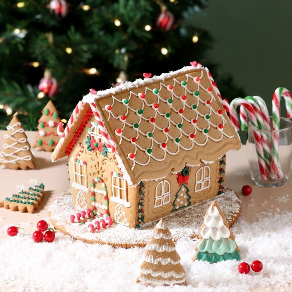 Gingerbread House Christmas Cookie Cutters & Stamps Set Of 3