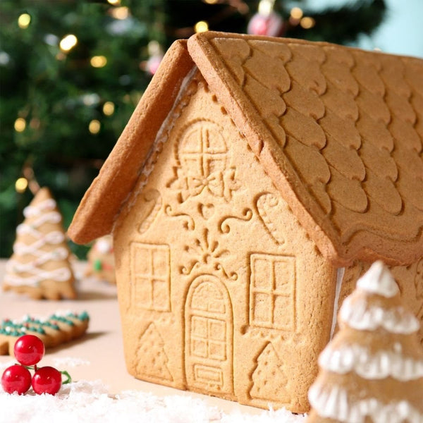 Gingerbread House Christmas Cookie Cutters & Stamps Set Of 3