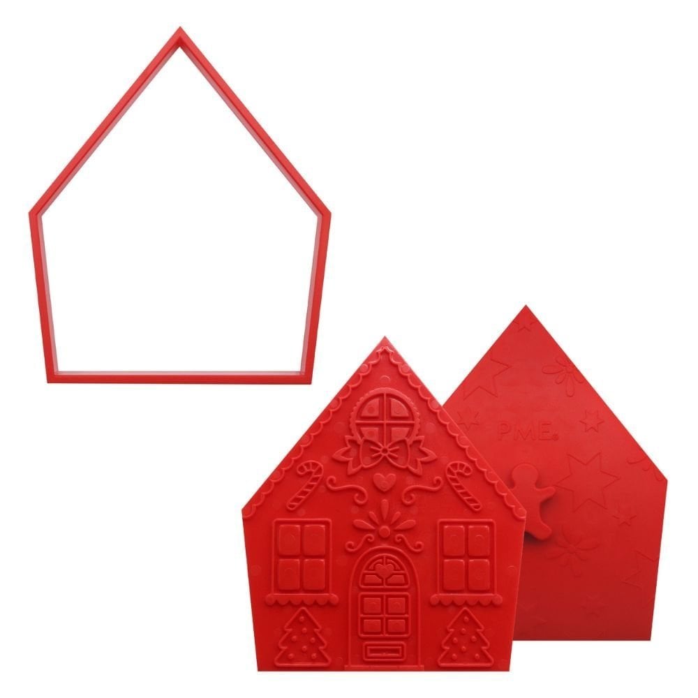 Gingerbread House Christmas Cookie Cutters & Stamps Set Of 3