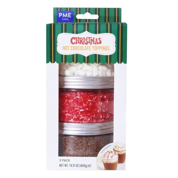 Christmas Set Of 3 Hot Chocolate Toppings 400g