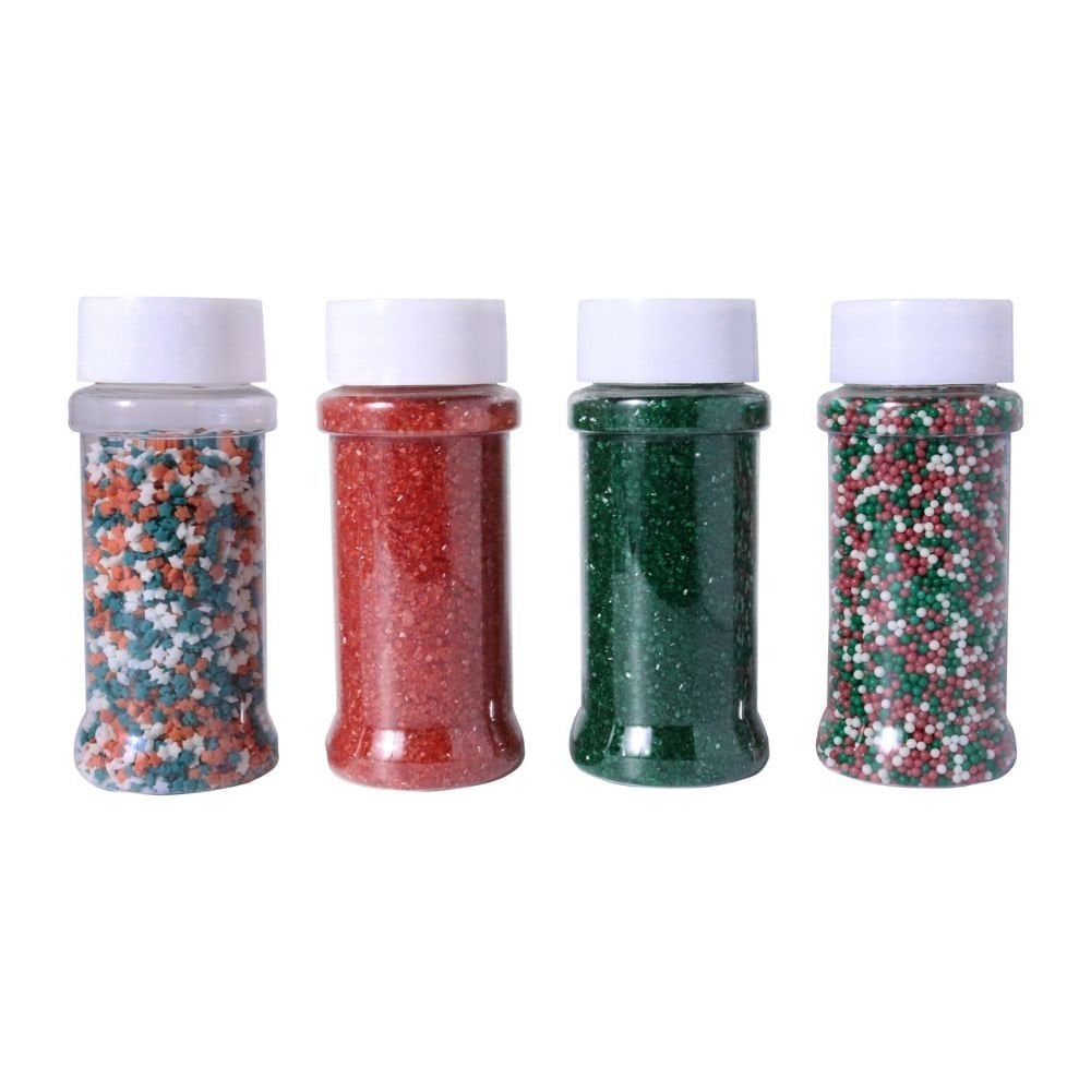 Festive Cheer Set Of 4 Christmas Sprinkles 420g