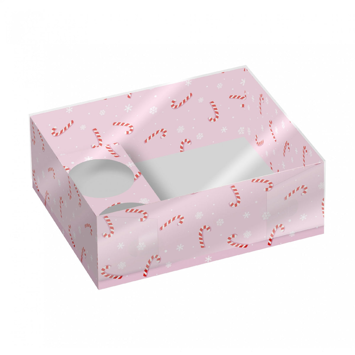 Candy Canes Hamper & Cupcake Box - Pack Of 2