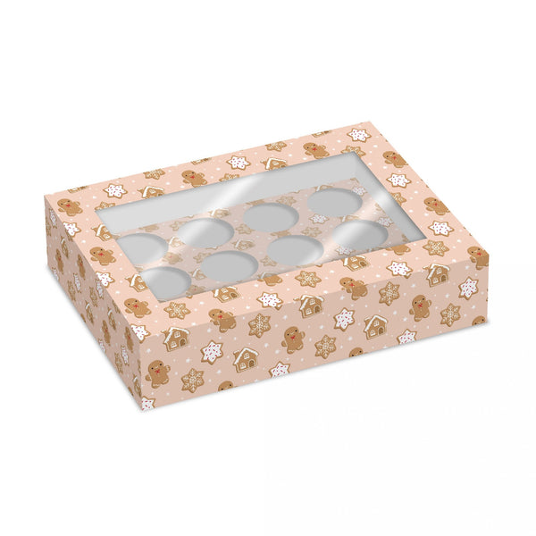 Gingerbread Cupcake Box - Pack Of 2