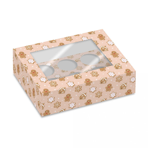 Gingerbread Cupcake Box - Pack Of 2