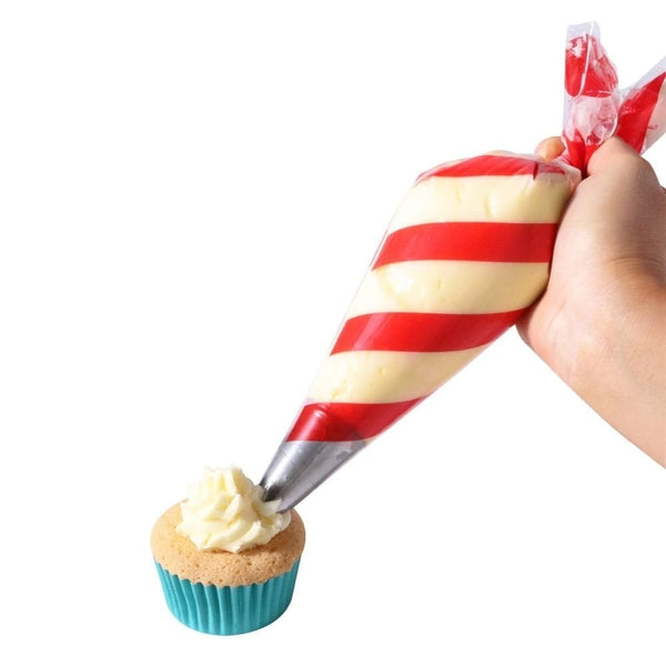 Candy Cane Christmas Disposable Icing Piping Bags x 12