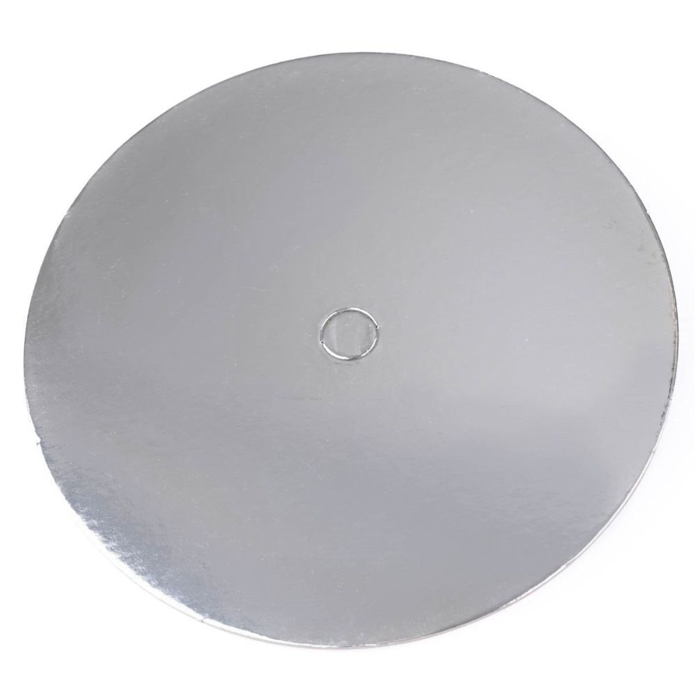 Silver Round Perforated Cake Board Pack Of 10