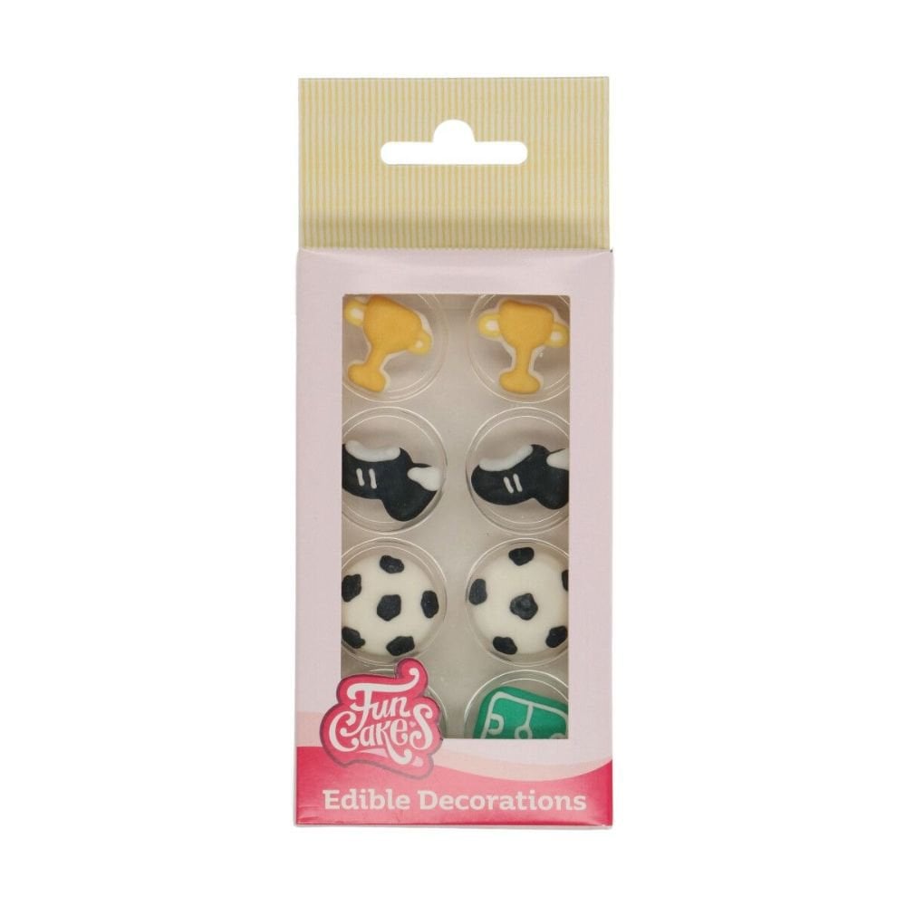 Football Sugar Decorations Pack Of 8