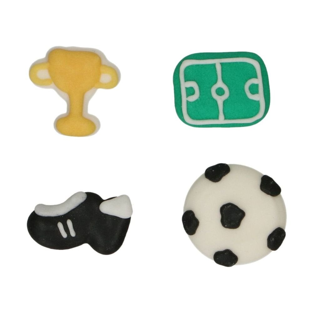Football Sugar Decorations Pack Of 8