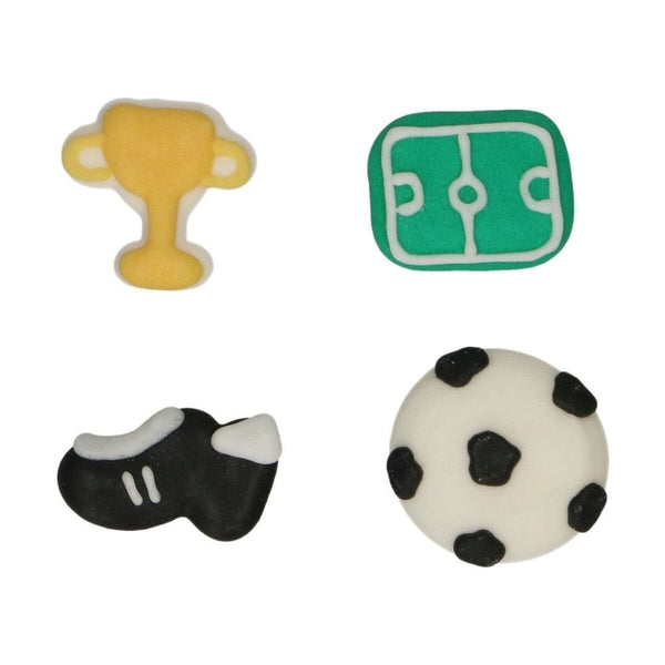 Football Sugar Decorations Pack Of 8