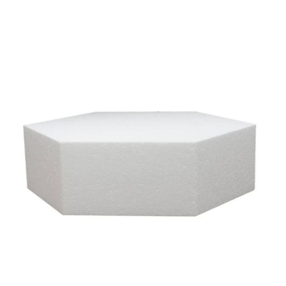 Hexagon 3 Inch Deep Professional Straight Edge Cake Dummy
