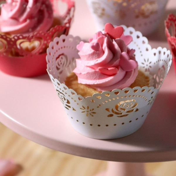 Vintage Lace Cupcake Wrappers x 12