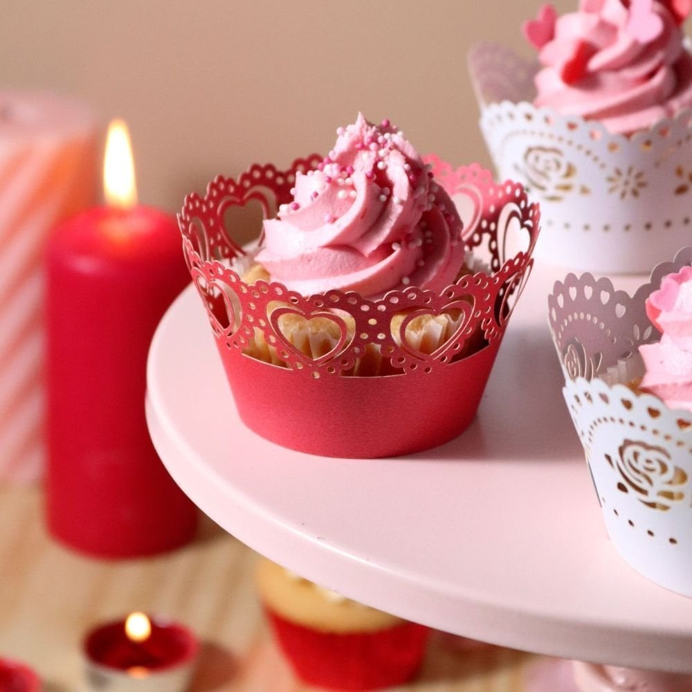 Vintage Lace Cupcake Wrappers x 12