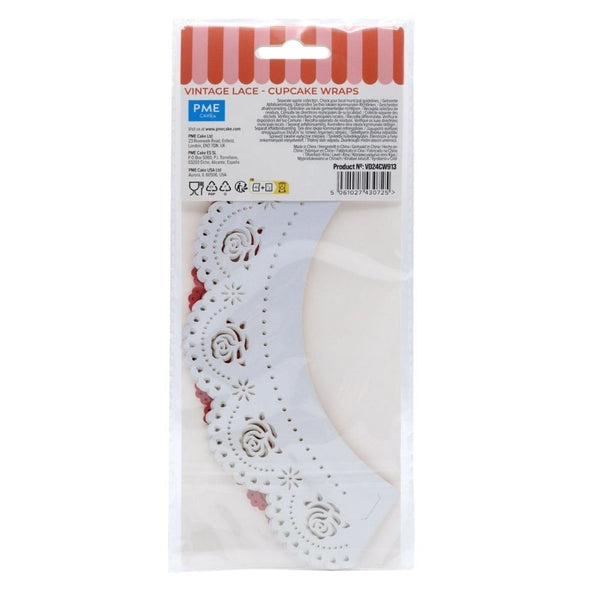 Vintage Lace Cupcake Wrappers x 12