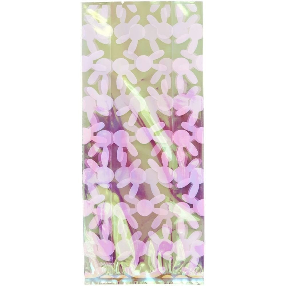 Bunny Iridescent Treat Bags x 10
