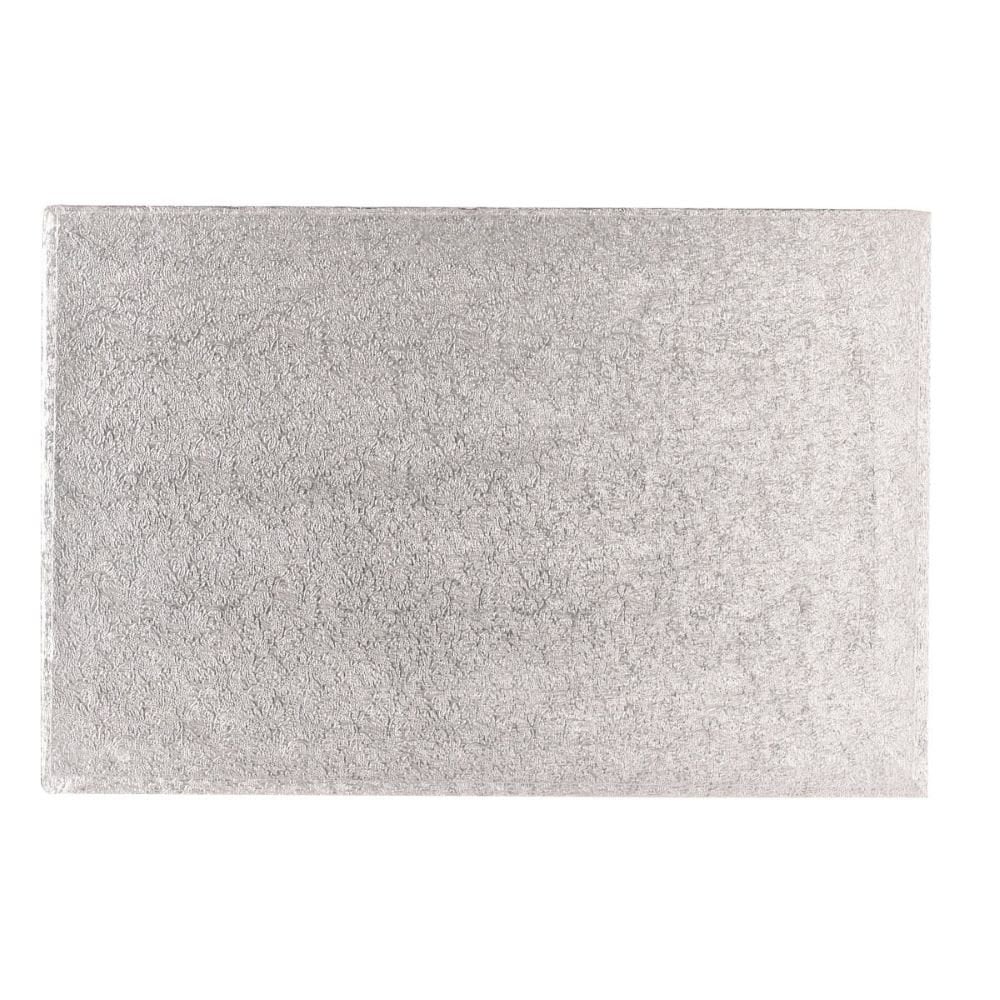 Silver Oblong Drum Cake Board