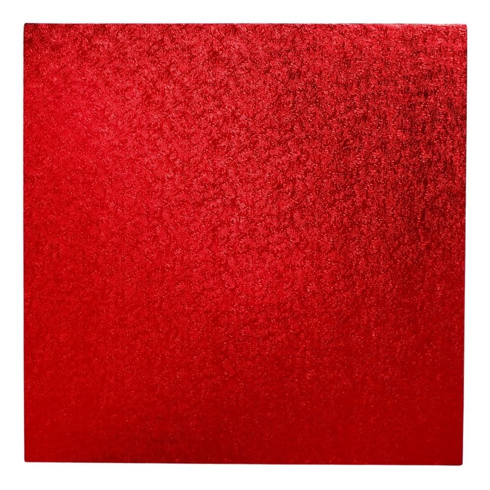 Red Square Drum Cake Board