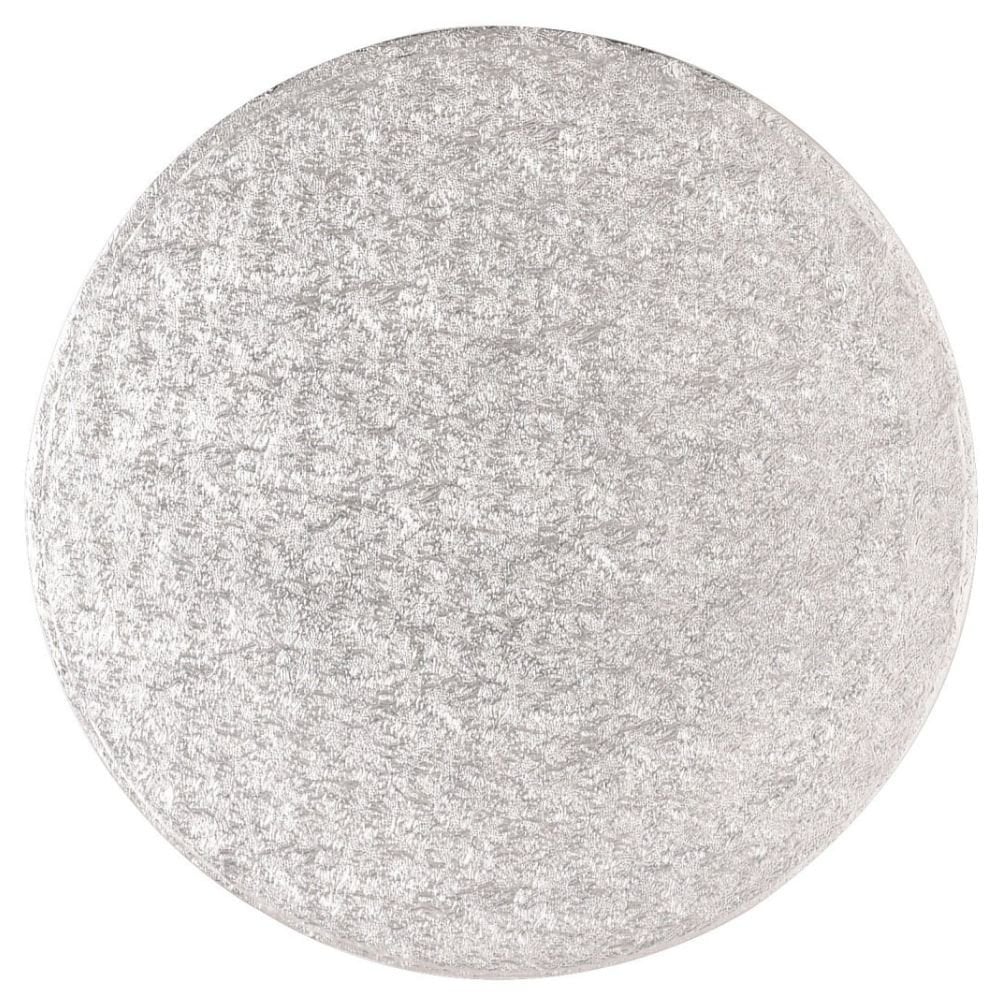 Premium Silver Round Drum Cake Board