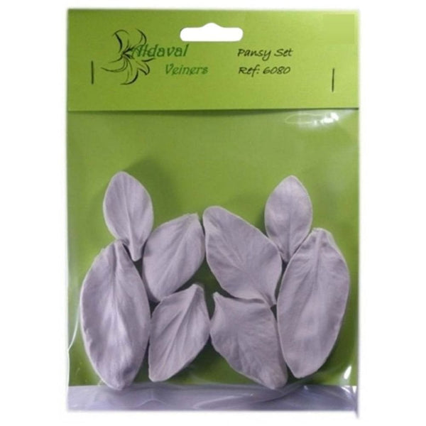 Pansy Leaf Silicone Veiner Set Of 8 (6080)