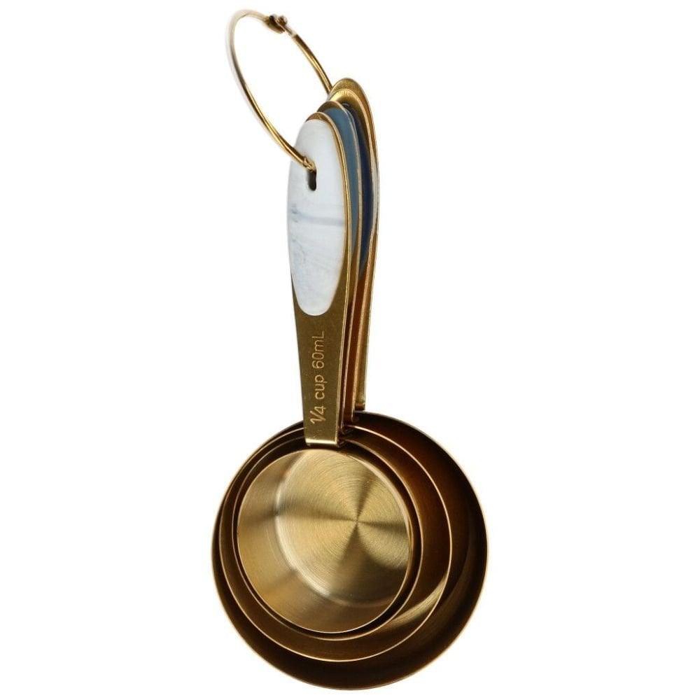 Gold Metal Measuring Cups Set Of 4