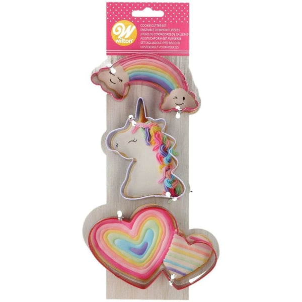 Magical Unicorn Metal Cookie Cutter Set Of 3