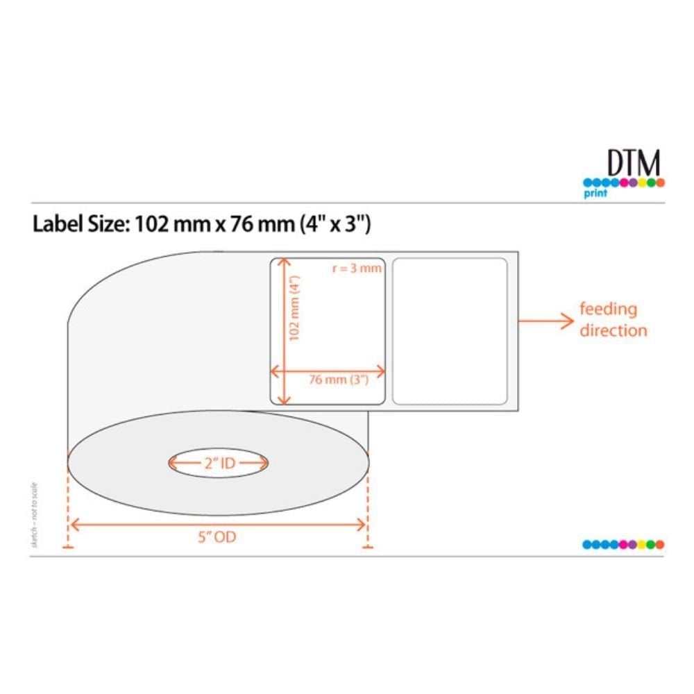 Roll Of 675 4 x 3 Inch Labels (For LX500ec Colour Label Printer)
