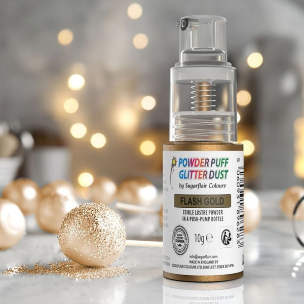 Powder Puff Glitter Dust Spray 10g - Flash Gold