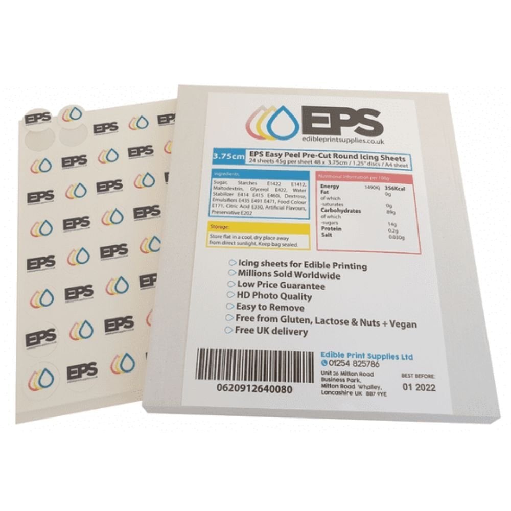 1.25" Easy Peel Pre-Cut Round Edible Icing Sheets