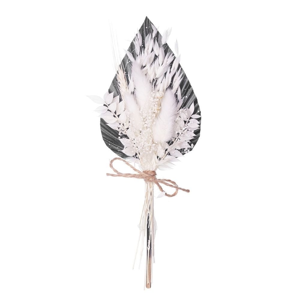 Black, Silver & White Palm Spear Bouquet