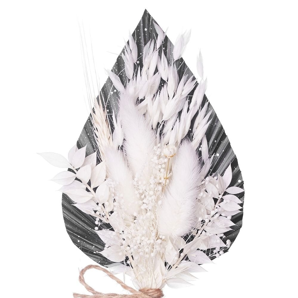 Black, Silver & White Palm Spear Bouquet