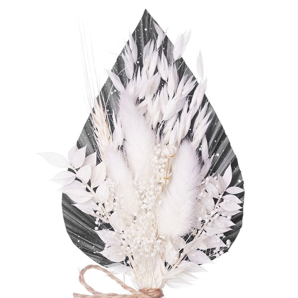 Black, Silver & White Palm Spear Bouquet