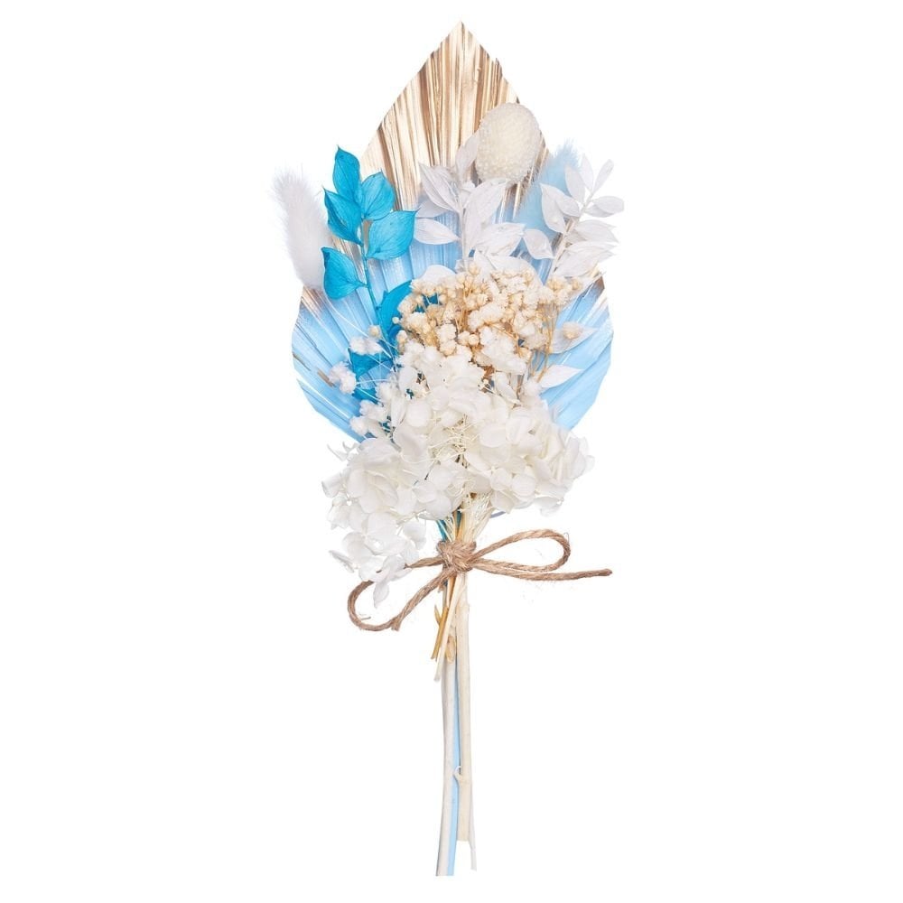 Blue, Gold & White Palm Spear Bouquet