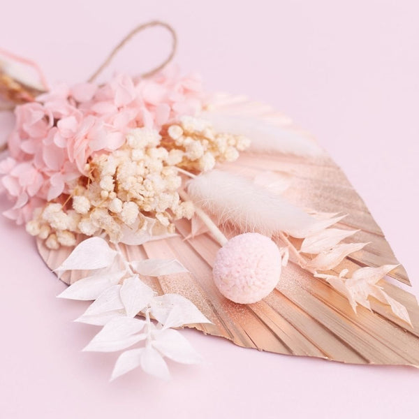 Gold, Pink & White Palm Spear Bouquet